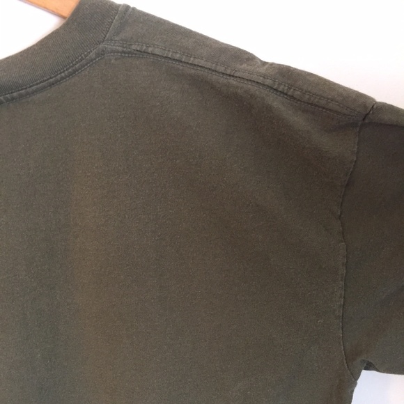 /SOLD/ KISS Rock Band Army Vintage Olive Green Tee - Picture 5 of 6